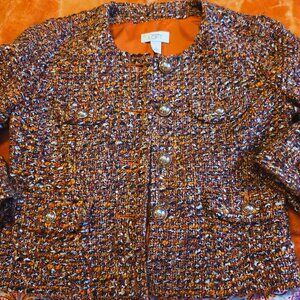 Ann Taylor Women's Tweed Jacket Size 2 Excellent Condition Never Worn